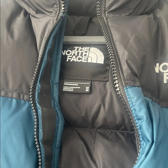 The North Face Teal and Black Down Jacket